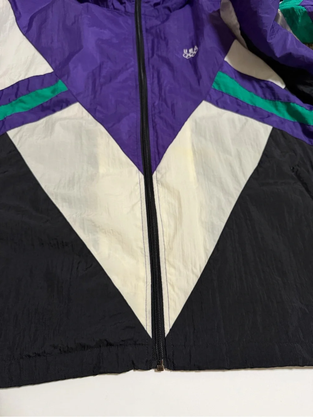 Vintage 80s USA Olympics JCP Nylon Jacket Size XL